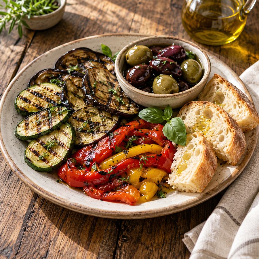 Gegrilltes Gemüse als Antipasti
