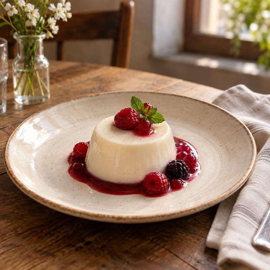 Panna Cotta mit Beeren